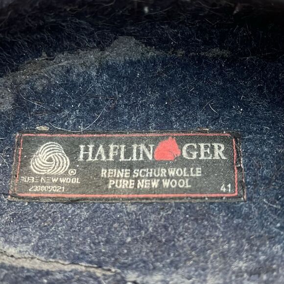 Haflinger Navy and Teal Slippers - Picture 4 of 7